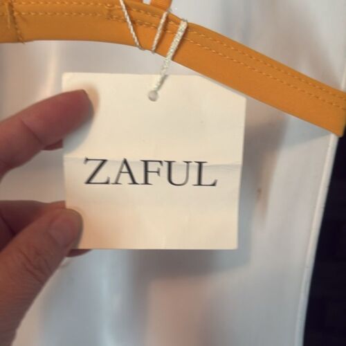 Zaful Vibrant Orange Yellow Bikini size medium NWT - Picture 2 of 5