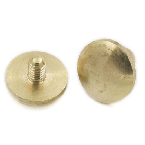 Solid Brass Button Stud Screw nail 4 6 8 10 12 15 Screwback Leather Belt Chicago - Picture 7 of 8