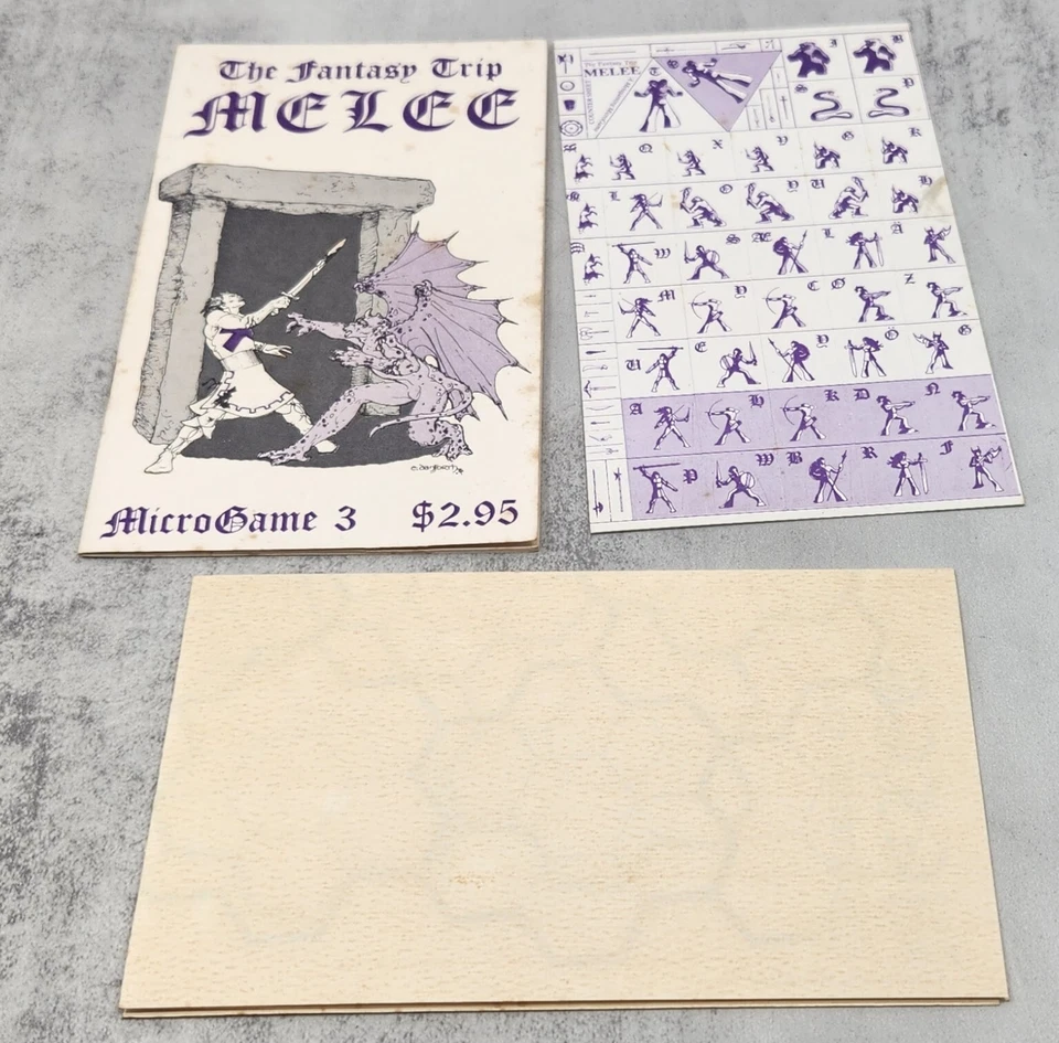 Tarjeta sin perforar Fantasy Trip Melee Microgame 3 Metagaming 1977 Foto 2 de 4