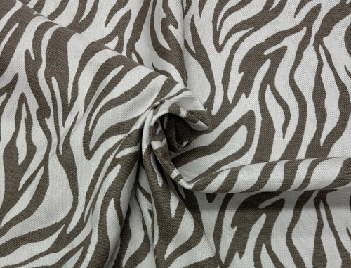 SUNBRELLA ZEBRA TAUPE BEIGE ZEBRA OUTDOOR INDOOR SOFT FABRIC 3 YARDS 54"W - Picture 6 of 7