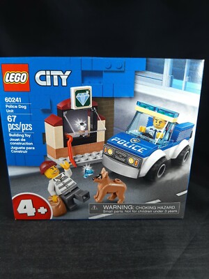 LEGO CITY #60241 POLICE DOG UNIT 67 PC BUILDING TOY SET NIB W/BOX