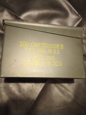 Military Metal AMMO CAN 7.62mm NATO/.30 CALIBER  GOOD CONDITION 