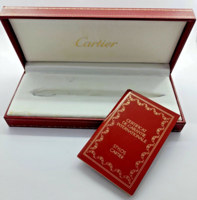 Cartier Original Pen Box With International Warranty Booklet | eBay