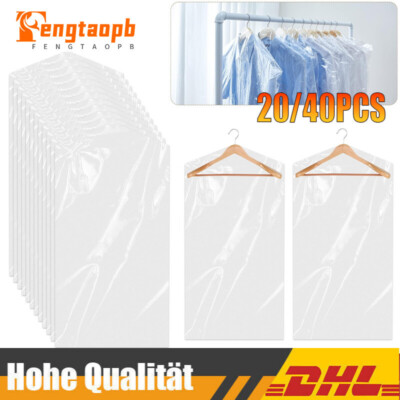 Kleiderschutzhülle Mantelschutz Kleiderfolie Kleidersack Transparent 60 x 100cm