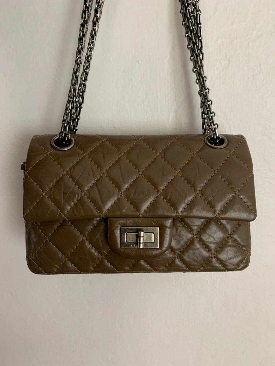 Authentic Chanel 2.55 mini reissue brown