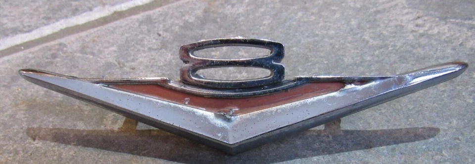 2 1965 AMC RAMBLER MARLIN CLASSIC 3490385 REAR FENDER QUARTER PANEL EMBLEM BADGE - Image 2 of 4