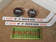 NHL ANAHEIM DUCKS WILD WINGERS KIDS CLUB MINI HOCKEY STICKS AND FOAM PUCKS, NEW