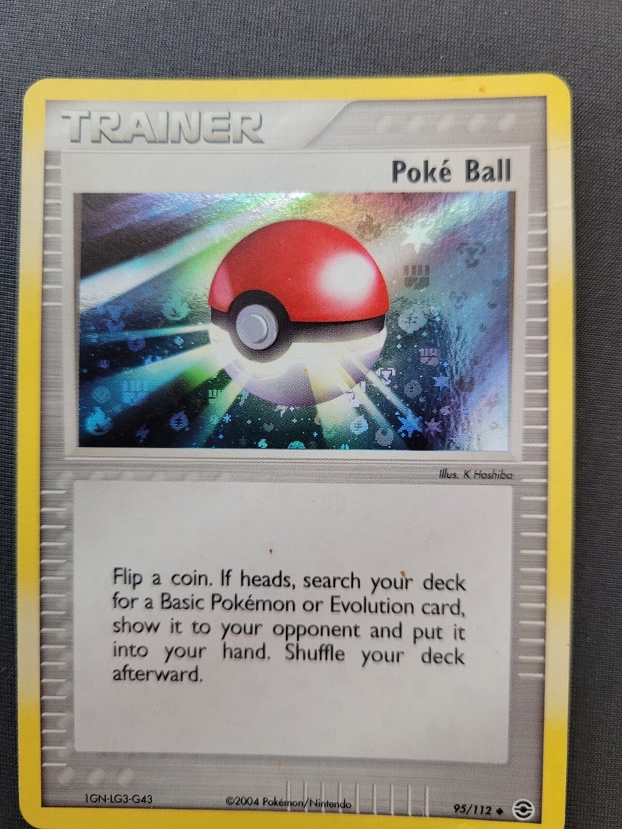 ポケモンカードゲーム英語版(IR、SIR、EX, Pokeball) Poke Ball 95/112 EX Firered Leafgreen Holo Trainer 2004