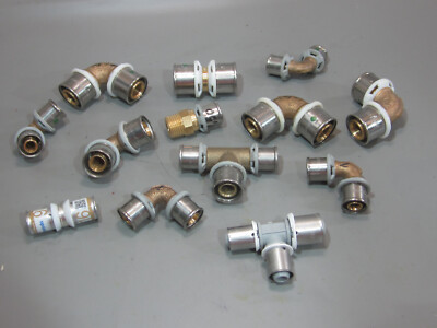 13 x  Uponor RN 16 -25 Konvolut    (13x)   Messing  Verbinder T Stücke Bögen