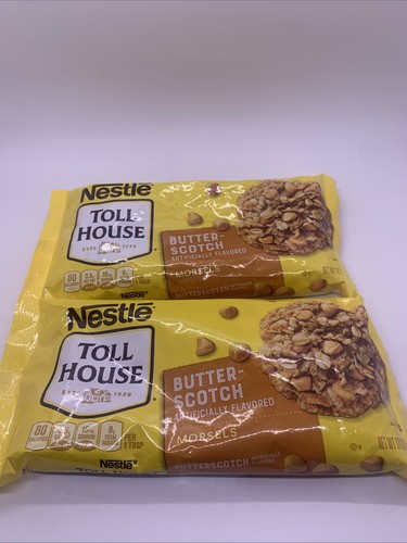Nestle Toll House Butterscotch Morsels Lot Of 2 Packs 11oz Bags