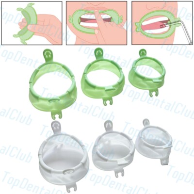 SML Dental Mouth Opener Lip Cheek Retractors Soft Optragate Fixable Tube Holder