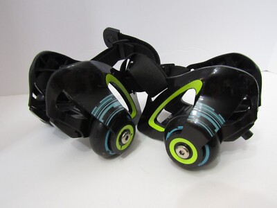 JETTS HEEL WHEELS RAZOR BLACK WITH NEON GREEN TRIM