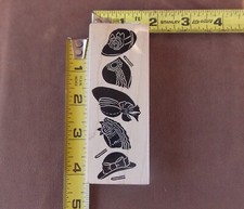 4 1/4" X 1 5/8" Ladies Hats Border Rubber Stamp