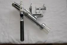For sale is a used Table Bar Lever Arm CORKSCREW chrome wine bottle Opener 