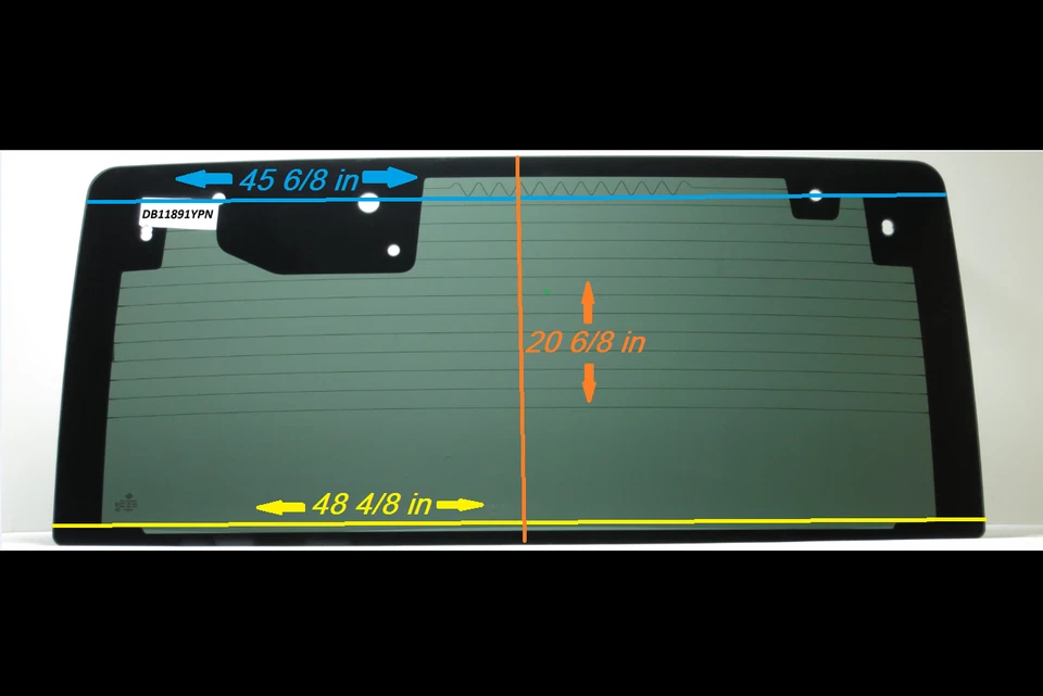 Fit 2011-2017 Jeep Wrangler 2 & 4 Door Utility Heated Back Glass Dark Tinted - Image 3 of 4