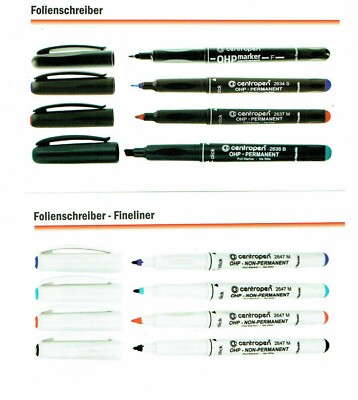 1- 10 Folienschreiber Folienstift schwarz non-permanent wasserfest wasserlöslich