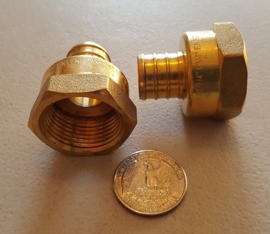 25-Pack 3/4" PEX Elbows - Brass Crimp Fittings, Lead-Free For Plumbing