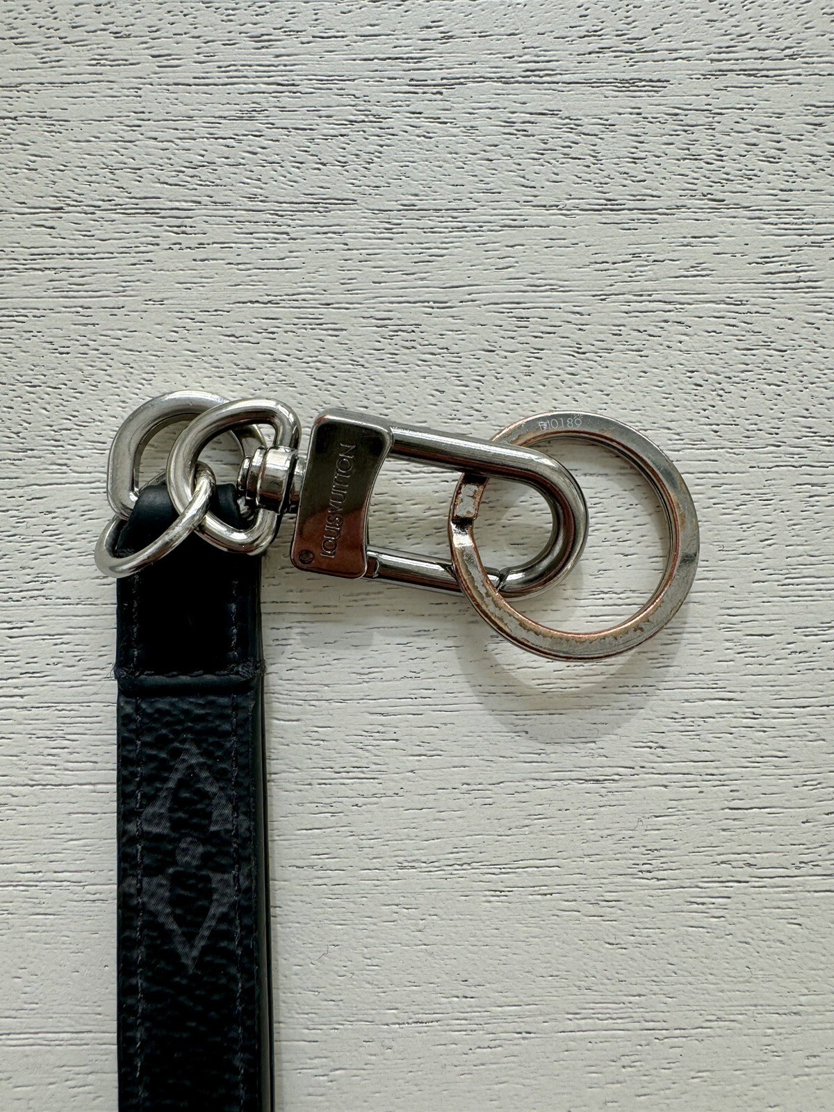 Louis Vuitton Dragonne Bag Charm & Key Holder (M61950) Keychain, Black