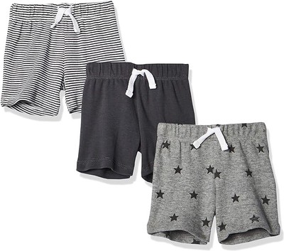 Amazon Essentials Unisex Babies Cotton Pull-On Shorts 3-pack Size 18 months