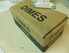 One Box (50 Rolls $250) Unsearched Roosevelt Dimes, Bank Rolled, Denver Area