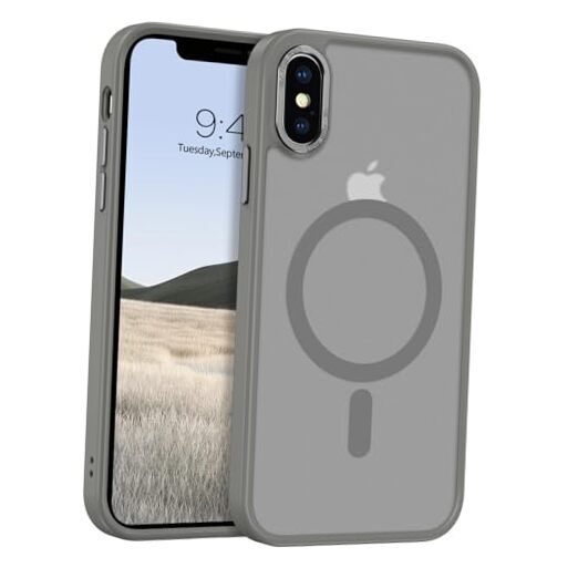 for iPhone X Case, iPhone Xs Phone Case Compatible with Magsafe Wireless Grey