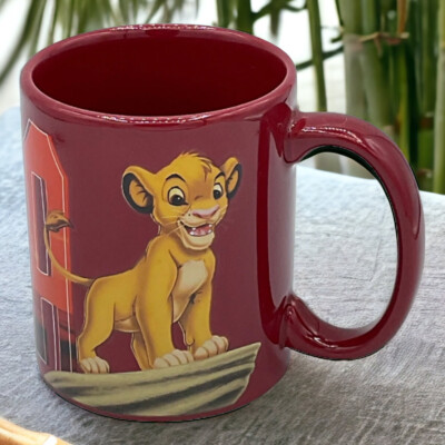 DISNEY The Lion King Red SIMBA Cub Mug Cup Coffee Tea. 12oz