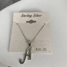 NWT Sterling Silver Initial A Necklace Retail 30