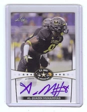 AL-QUADIN MUHAMMAD Detroit Lions / Miami Hurricanes 2013 Leaf  AUTOGRAPH RC