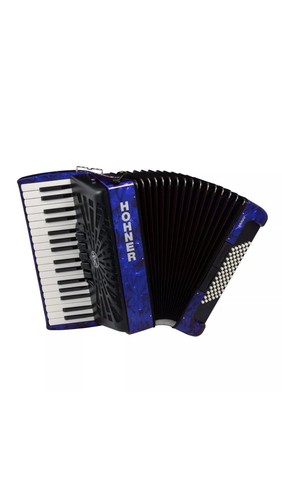 Hohner Bravo III 72 Accordion With Black Bellows Blue