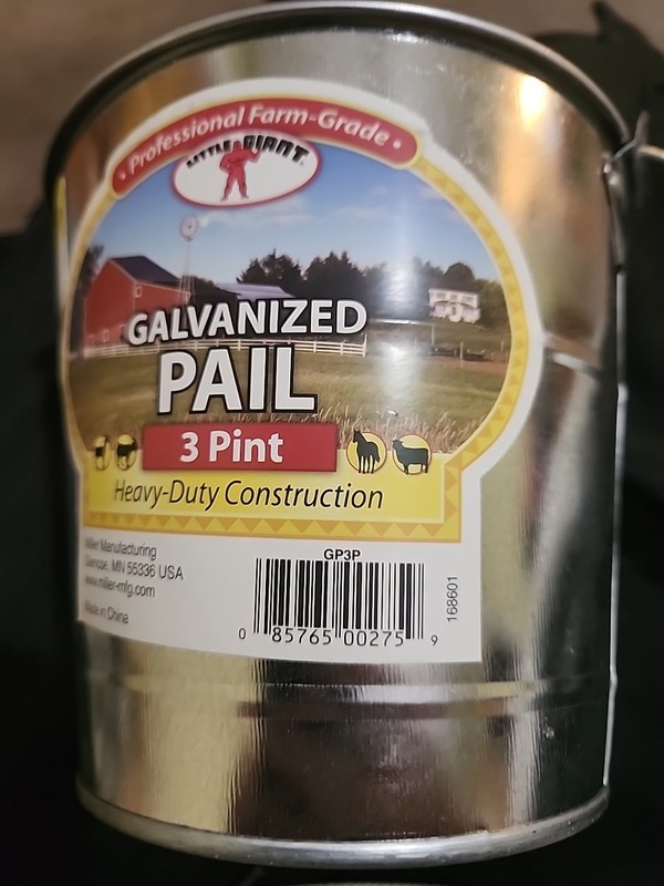 3 Pint GALVINIZED PAIL