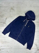 Vintage Polo Ralph Lauren Zip Up Hoodie Men SZ L blue