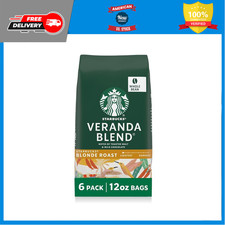 Starbucks Whole Bean Blonde Roast Coffee, Veranda Blenda, 100 Arabica, 6 bags