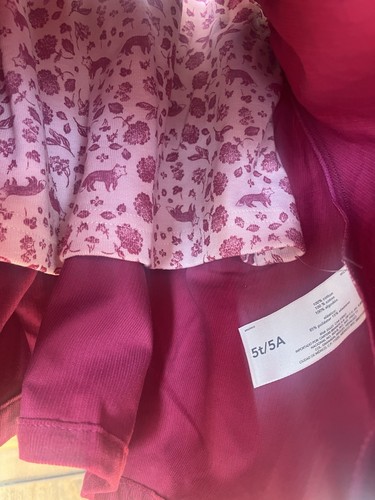 LOT - 3 NWT 5T Child of Mine Long Sleeved Shirts with Pinafores and 4-6 Sz Tight - Picture 10 of 11
