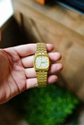 Vintage Gold Seiko Quartz Day Date -Cream Patina- 1980