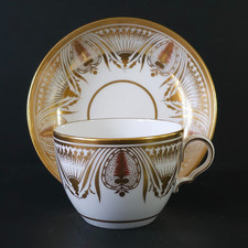 Antique English SPODE Porcelain Tea Cup & Saucer Fine Hand Gilding C.1805 -1810