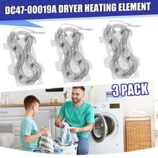 3 Pack DC47-00019A Dryer Heater Heating Element replacement for Maytag Samsung