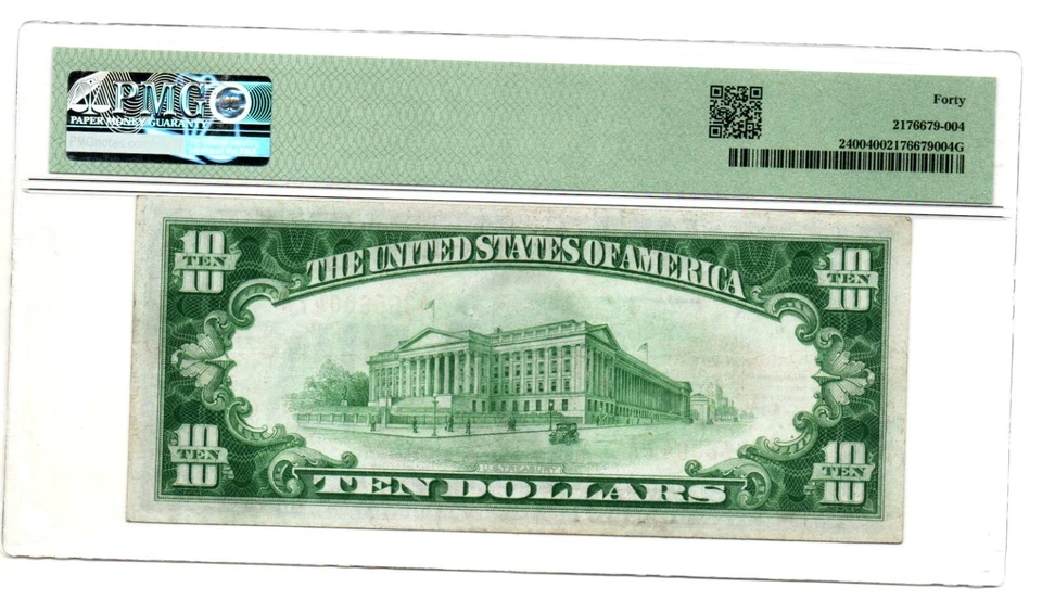 Fr. 2400 (AA Block) 1928 Gold Certificate Note PMG Extremely Fine 40 - Image 2 of 2