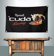 PLYMOUTH CUDA RACING 3' X 5' BANNER FLAG