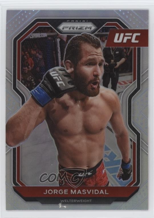 2021 Panini Prizm UFC Silver Prizm Jorge Masvidal #25 17b2