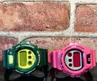 Vtg Casio G-Shock Men Watch Used DW6900CC & CS Lot Crz Clr Green Pink Resistant