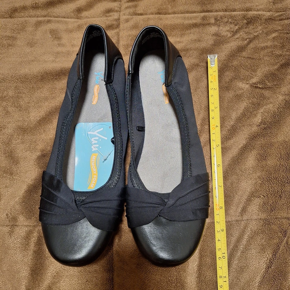 Zapatos cómodos sin cordones planos de ballet negros Yuu para mujer talla 10 nuevos con etiquetas zapatos cómodos Foto 2 de 4
