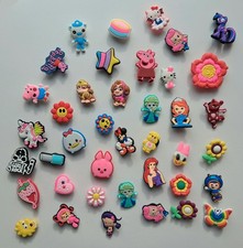Lot of 40 Crocs Jibbitz Shoe Charms   Mixed Characters, Animals, Flowers  More