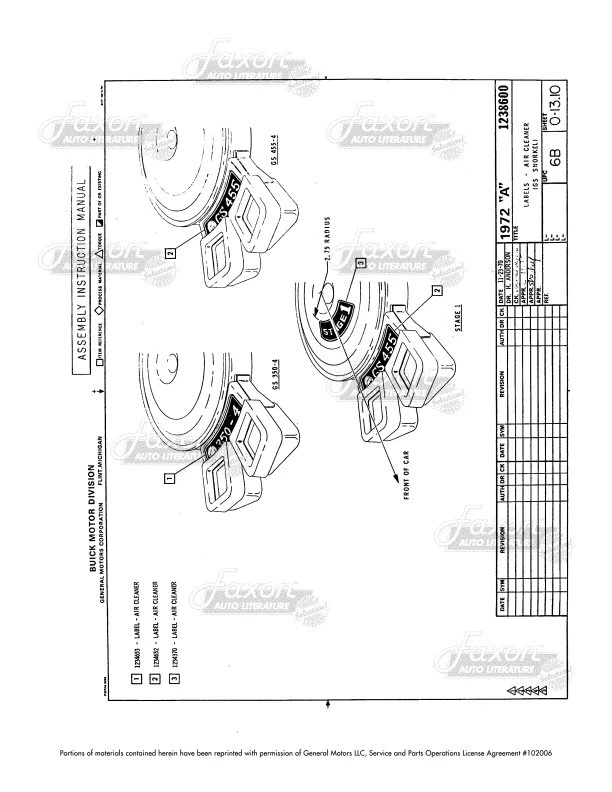 1972 Buick Montaje Manual GS 350 455 Skylark Sportwagon Only Nuevo - Más Info - Imagen 3 de 4