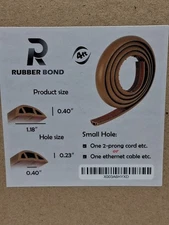 Rubber Bond Cord Cover (Or Floor Cable Cover) 4 Ft. Lenth  1.18" W x 0.40" H NIB