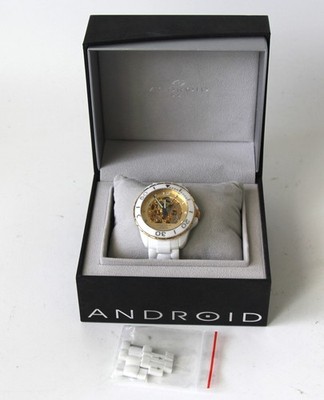 Android Exotic Ceramic Skeleton Dial With Case