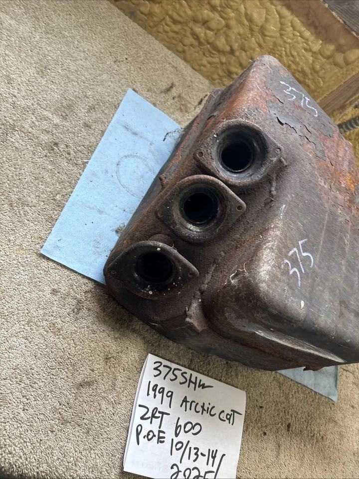 1999 Arctic Cat Zrt 600 Exhaust Muffler Silencer 375 - Image 3 of 4