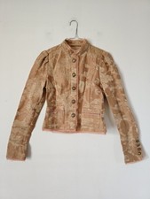 Rare Zara Capsule Collection Victorian Romantic Style Pink Flowers  Brocade...