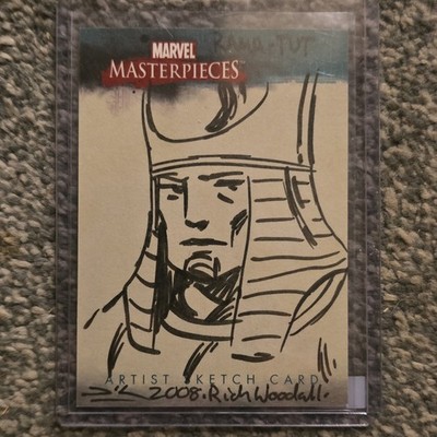 2008 Marvel Masterpieces 3 Pluto Sketchkarte 1/1 von Rich Woodall