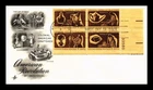 DR JIM STAMPS US COVER COLONIAL AMERICAN CRAFTSMEN FDC PLATE BLOCK ARTCRAFT