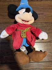 Mickey Mouse Plush Fantasia Sorcerer Wizard 19" Stuffed Toy Disney Parks 2017